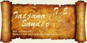 Tatjana Sandić vizit kartica